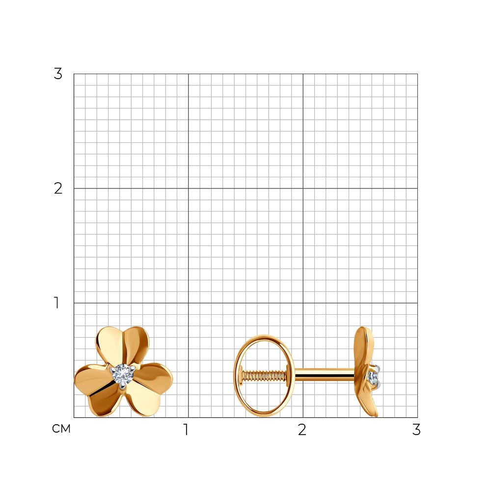 Серьги пусеты 0200240