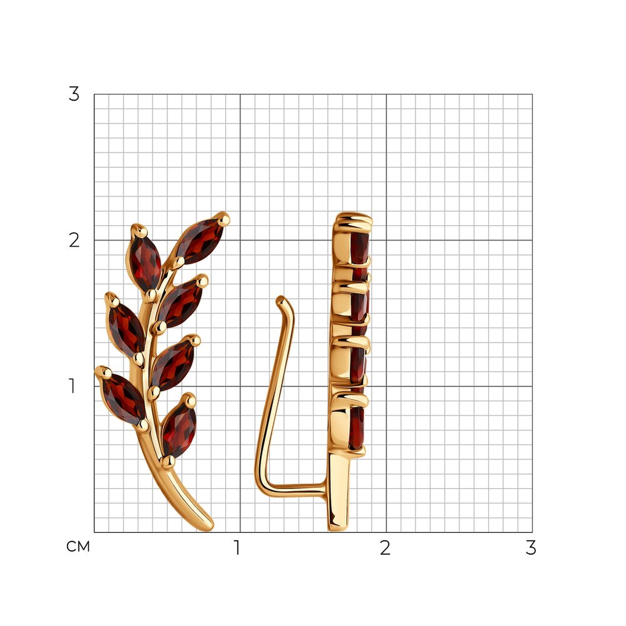 Серьги зажимы 51-320-02473-1