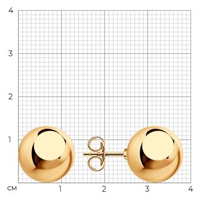 Серьги пусеты 93-122-01476-1