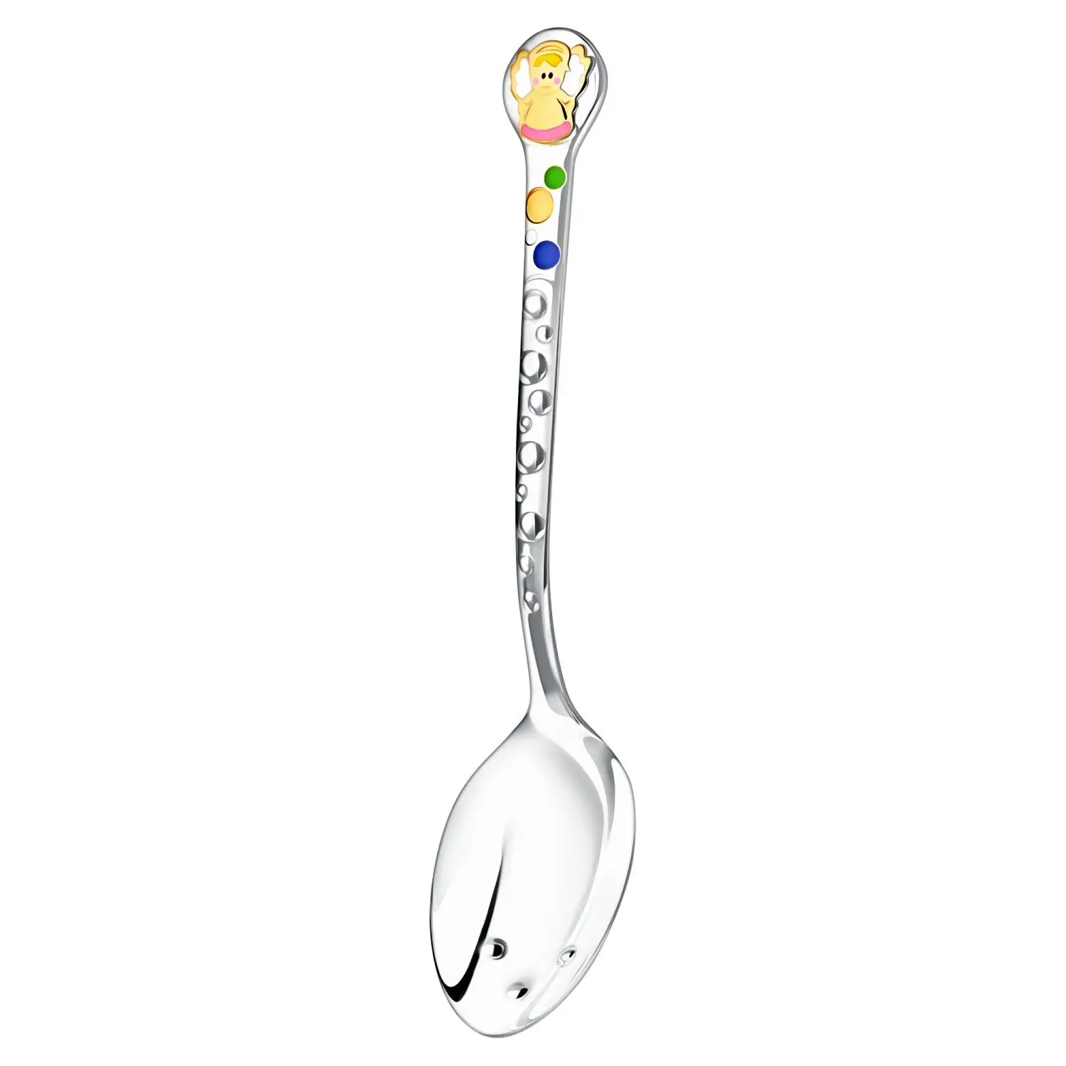 Ложка 450ЛЖ05808_р детская DODO "Ангелочек" ч/п с розовой эмаль