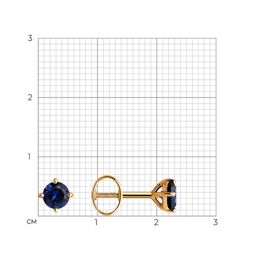Серьги пусеты 728734