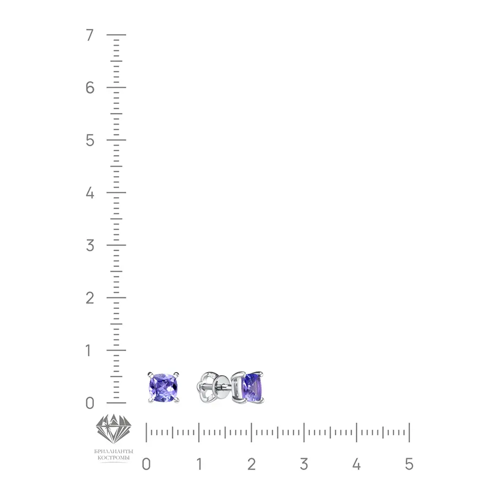 Серьги пусеты 10-0150/6