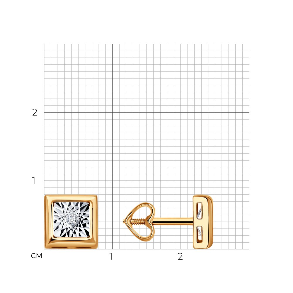 Серьги пусеты 51-222-02964-1 №24 14