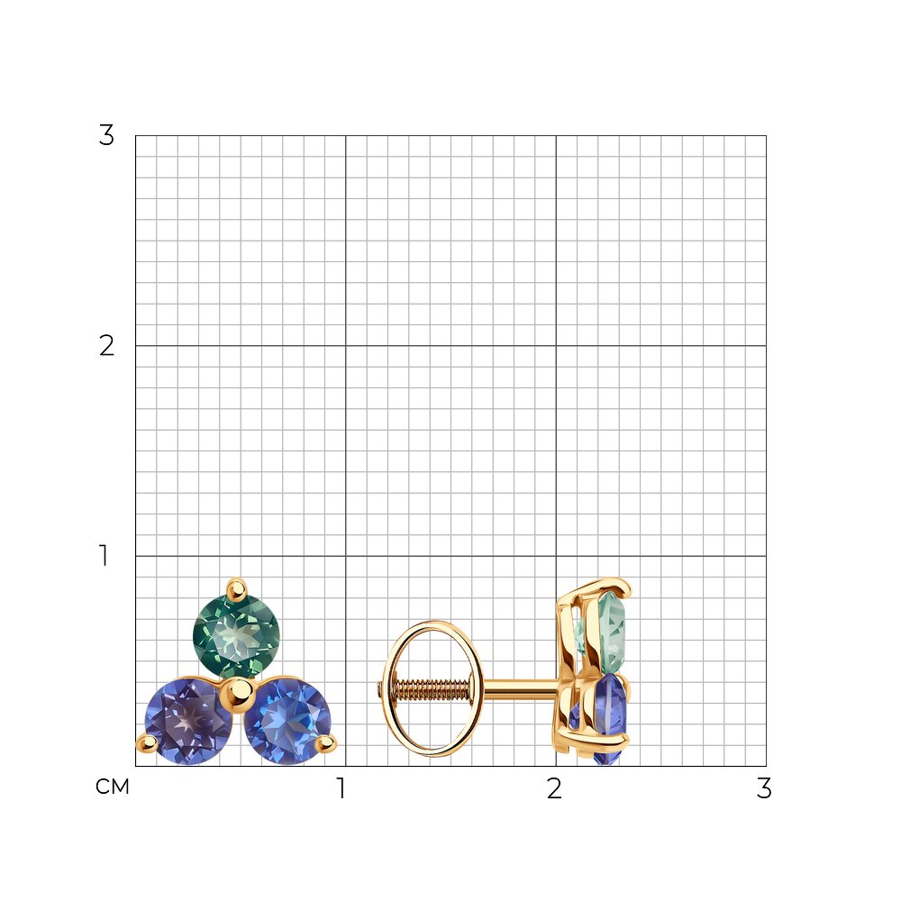 Серьги пусеты 728915