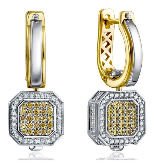 Серьги 5-4552-106-2Ж-СапШмп