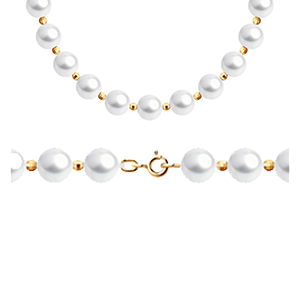 Бусы с золотым замком