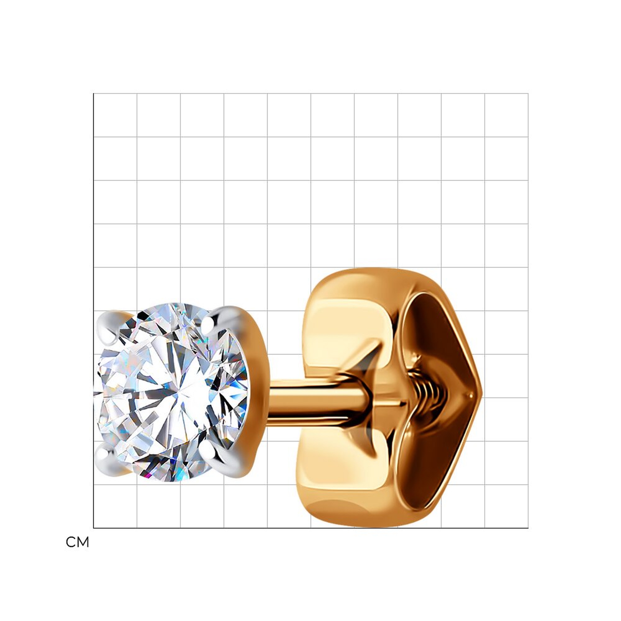 Серьга одиночная 51-127-02025-1