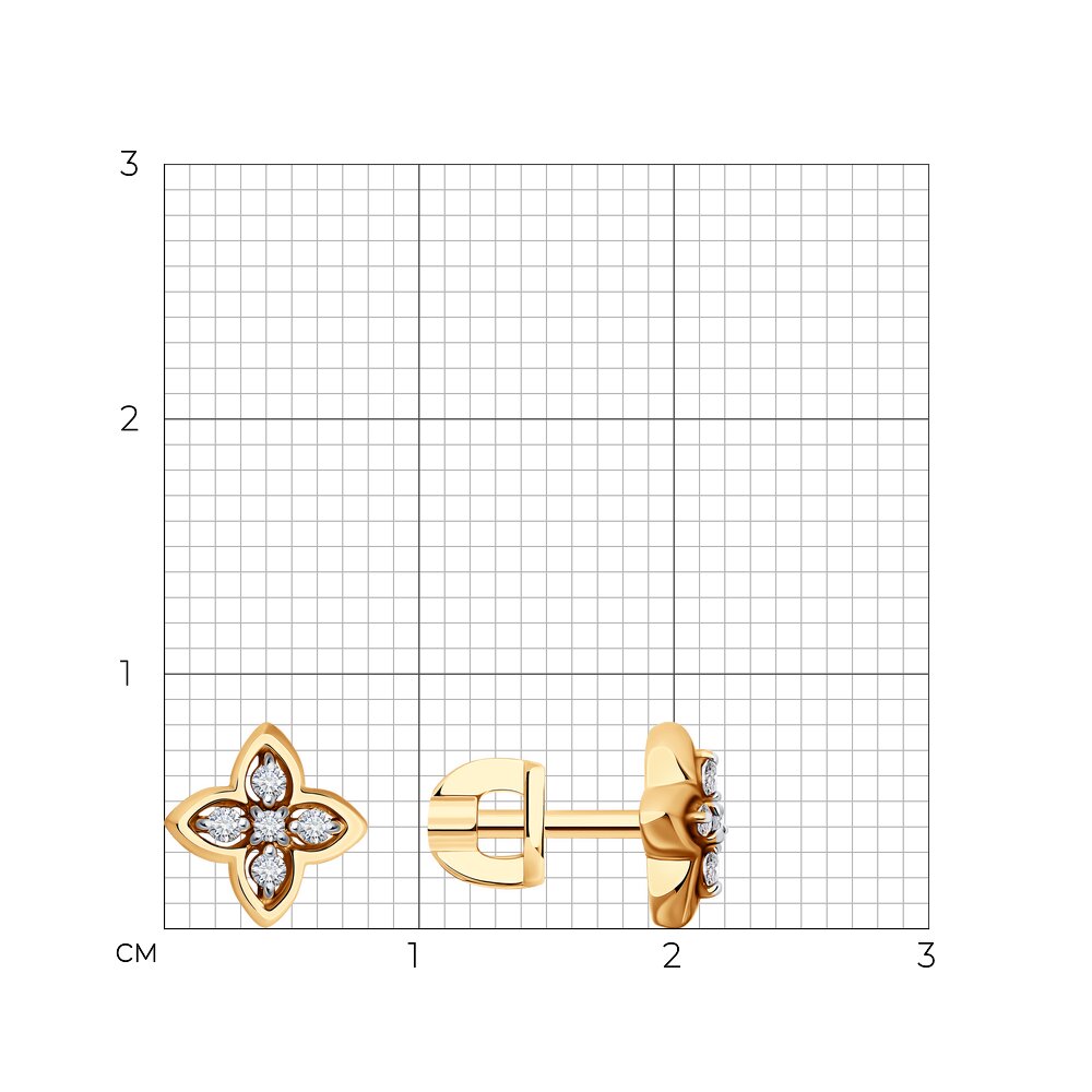 Серьги пусеты 1022212 №23 224