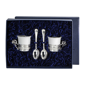 Набор 561НБ07801 чаш/коф &quot;Богема&quot;+лож (4 пр) +футляр