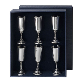 Набор 808НБ00806 рюмок &quot;Виноград&quot; с чер (6 пр.) + футляр